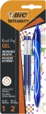 Pix cu gel Gel-ocity Quick Dry, uscare rapida, 0.7 mm, albastru, blister 1 bucata + 2 rezerve BIC